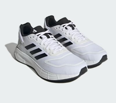 Adidas Duramo 10 Running Shoes - White/Black, Sizes 6-12