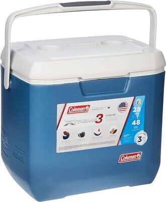 Coleman 28QT Cooler Box - Blue, 26.5L Capacity for Chilled Drinks on the Go