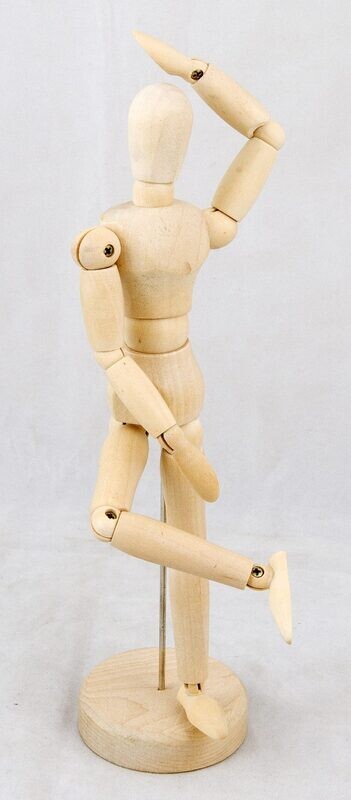 8" Wooden Mannequin Desk Accessory | Art &amp; Sketching | Home Office Decor