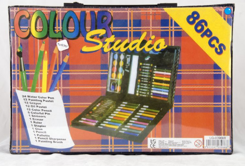 Young Artist&#39;s Dream: 86-Piece Art Set in Fun Suitcase ​TG-07795