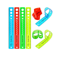 12 Pack Flexible Rulers - Assorted Colors, Transparent (BC-0031)