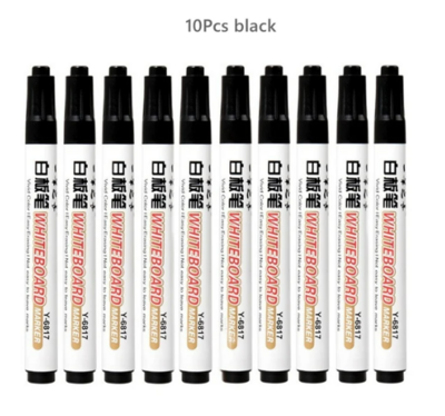CHISEL POINT Permanent Markers (10 Pack) - Bold & Visible Lines (CK-802-BL, Choose Your Color!)