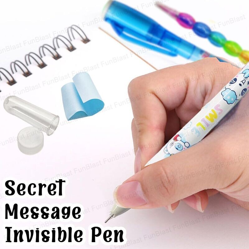 FunBlast Magic Pen Set (10 Pack) - Invisible Ink, UV Light, Secret Messages 5682/816)