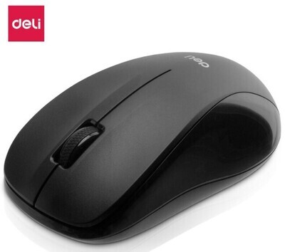 Deli 3738 Wireless Mouse (2.4G, Black) - Precision &amp; Comfort for PC &amp; Laptop (20% OFF!)