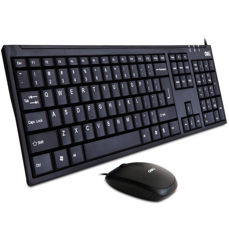 Deli 3711 Wired Mouse &amp; Keyboard Set (10 Pack) - Productivity Boost in Comfort (20% OFF!)