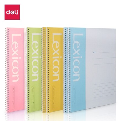 DELI 7693 Lexicon Spiral Notebook B5 60 Sheets (6-Pack Wholesale)
