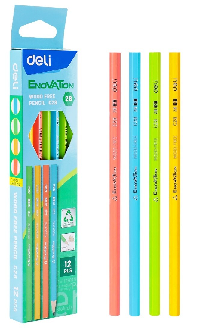DELI EC28 ENOVATION 2B Pencils (12-Pack) - Elevate Your Writing &amp; Drawing (PCLDEC28)