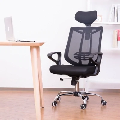 DELI 4905 Executive High Back Ergonomic Mesh Chair with Headrest &amp; Chrome Base