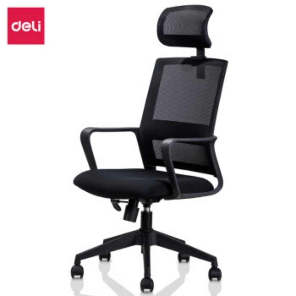 DELI 87092 Executive High Back Mesh Chair with Head Rest (Model 4503)