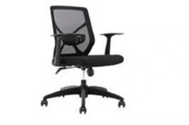 Office Chair Black - Mest Seat, Plastic Leg,