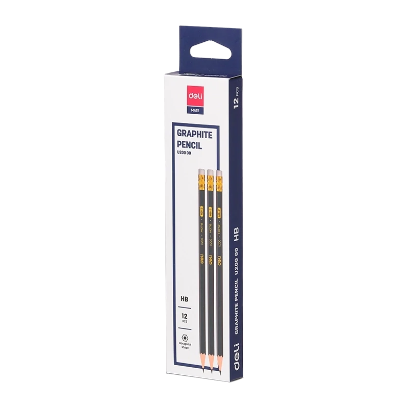 DELI U200 MATE HB Pencils with Rubber Tip (6-Dozen Wholesale) - Write &amp; Erase in Bulk &amp; Save BIG!