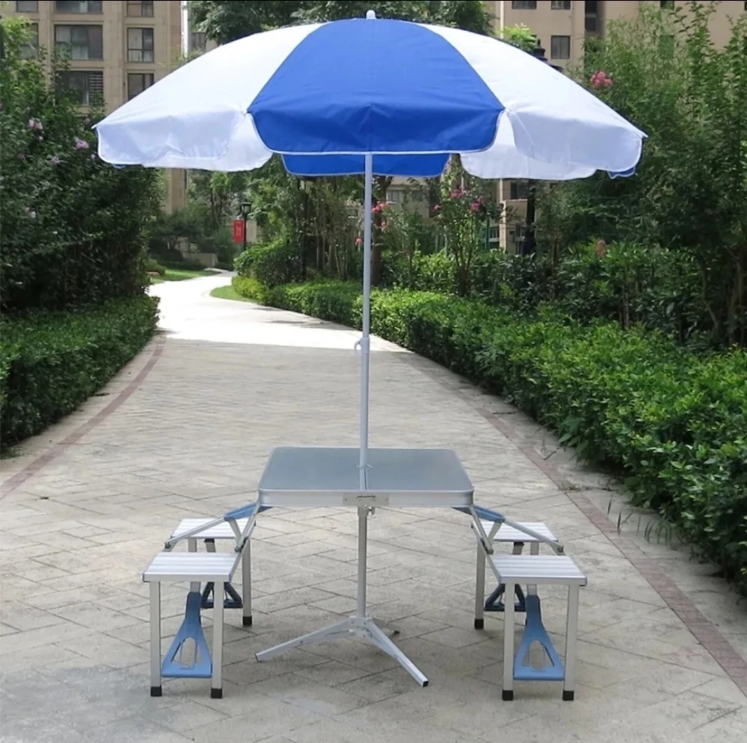 4 Seater Table Chair with Umbrella