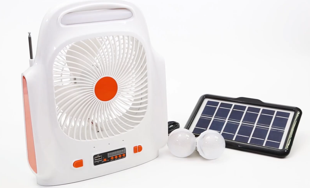 EP009 Rechargeable Solar Fan, with BT Speaker &amp; Radio