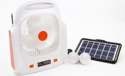 EP009 Rechargeable Solar Fan, with BT Speaker & Radio