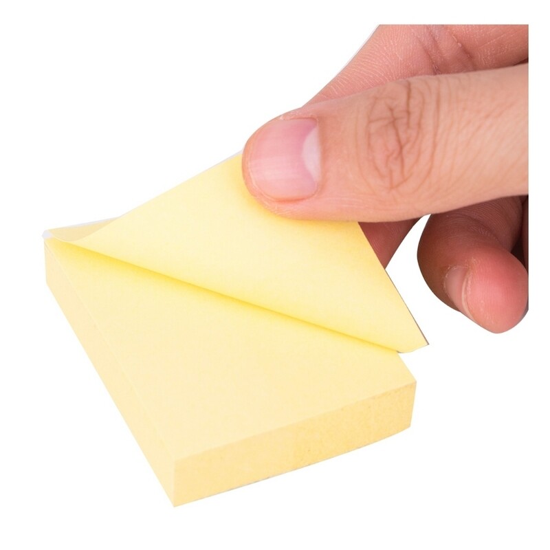 Deli Stick-Up Notes Yellow, 1.5x2", 3-Pack Bundle, A00153
