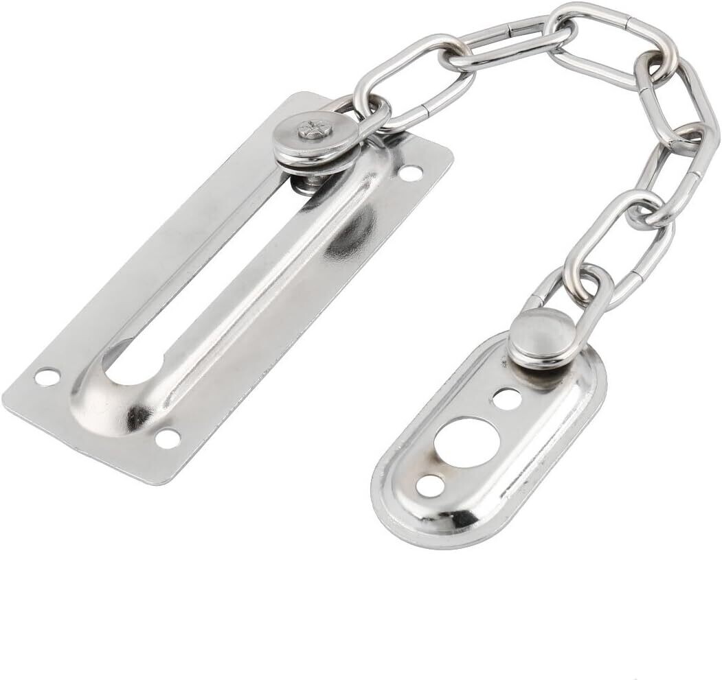 Door Chain for Security - SILVER with screws