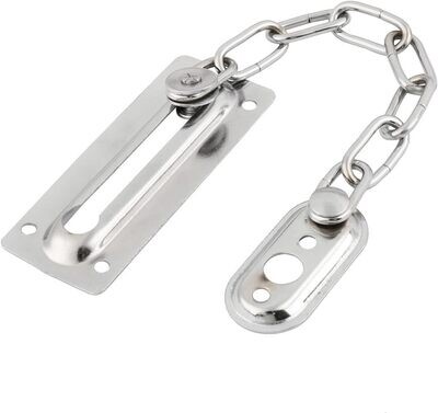 Door Chain for Security - SILVER with screws
