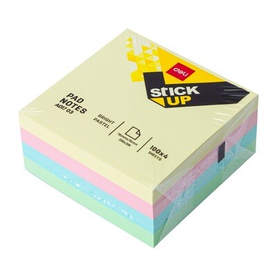 Deli A017 Stick Up Notes (3"x3", Pastel Assortment)