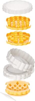 Tescoma Filled Lattice Pastry Maker, 3 Patterns “Delícia”, Assorted, 12.8 x 7 x 21.4 cm