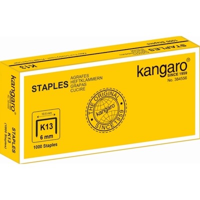 Kangaro Tacker Staples (13/6mm) - 1000&#39;s | Reliable Stapling