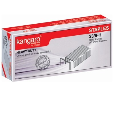 Kangaro Heavy Duty Staples (1000&#39;s) | No. 23/6 - Strong &amp; Reliable