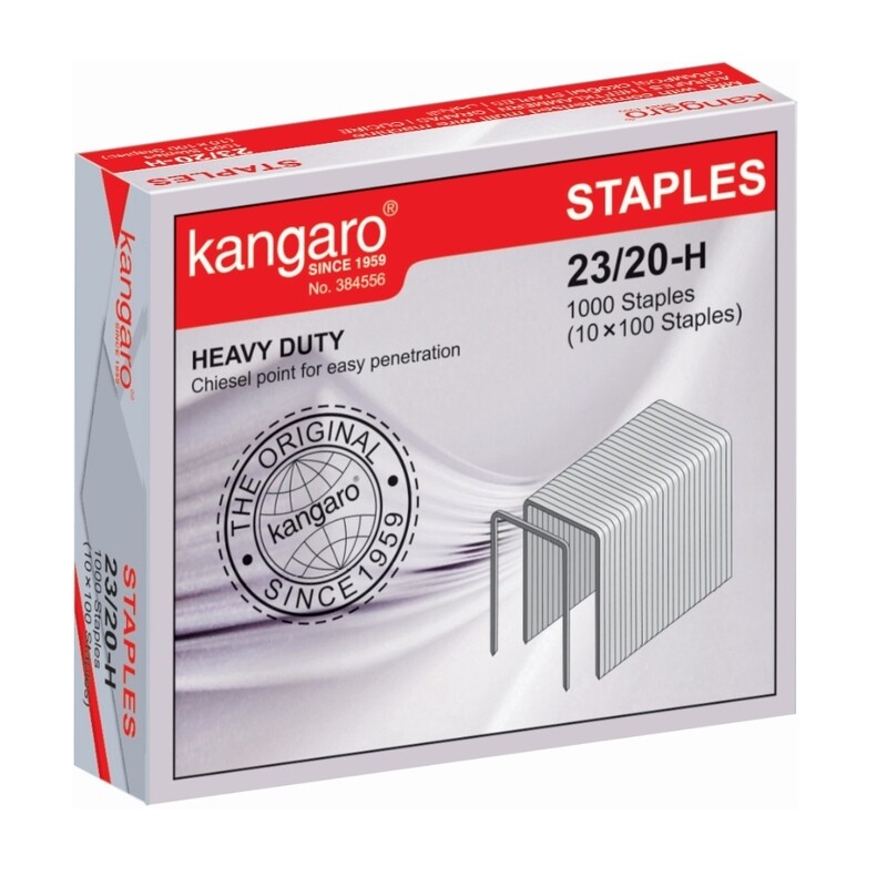 Kangaro Heavy Duty Staples (1000's) | 23/20 - Jam-Free &amp; Powerful