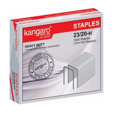 Kangaro Heavy Duty Staples (1000&#39;s) | 23/20 - Jam-Free &amp; Powerful