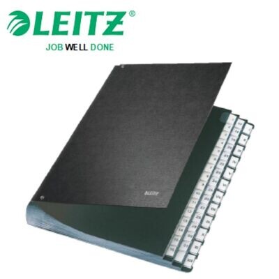 Leitz File Organizer | Monthly &amp; Alphabetic Sorting (Black) 5844-95