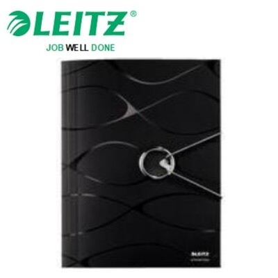 Leitz Vivanto Folder (Black) | 3-Flap, Stylish Design 4530-55