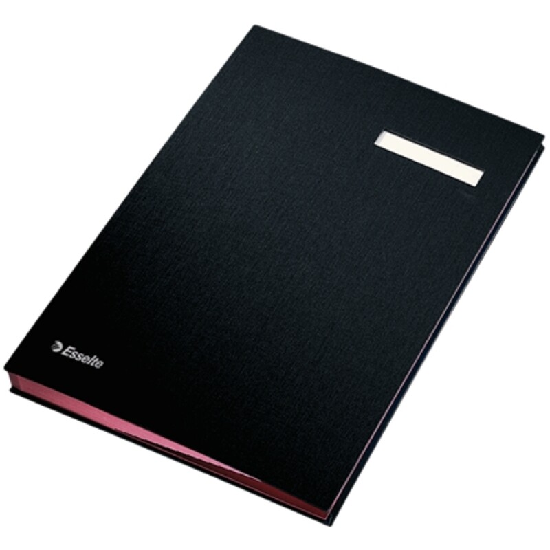 Esselte Signature Book 621063 (20 Pockets) | Secure &amp; Organize Documents |Red Black Blue