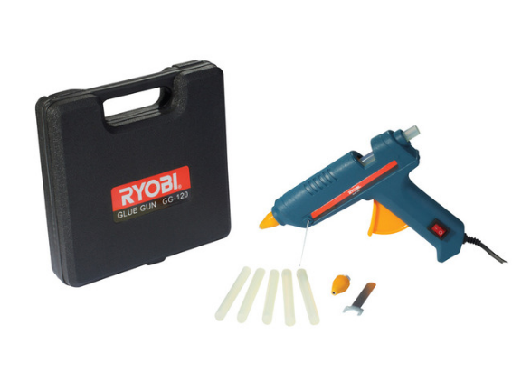 Ryobi GG-120 Glue Gun | 80W, Fast Heat, 6 Glue Sticks &amp; Case