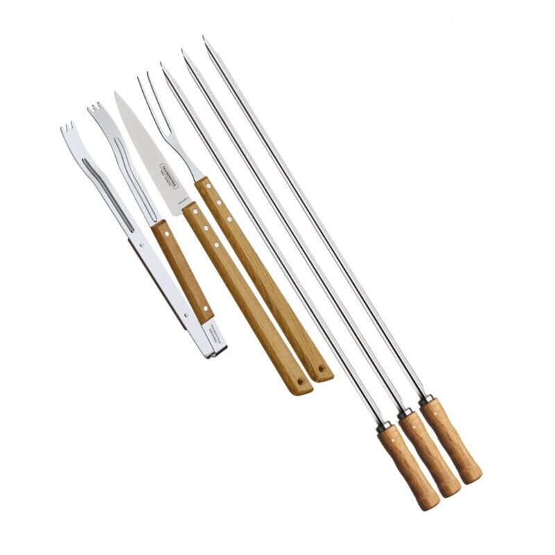 Tramontina BBQ 6-piece Utensil Set (Wood Finish) |26499/026