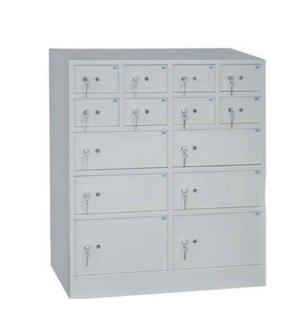 14 Door Safe Locker, With Lockable Metal Box Inside Each Door W800xH930xD450 Mm