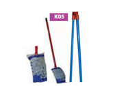 K05 MOP DRY HIGHLY ABSORBENT -HANDLE WITH HOLE FOR HANGING- NATURAL PURE COTTON YARN, 110CM LONG IRON HANDLE