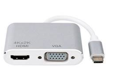 TERABIT USB-C to HDMI &amp; VGA Adapter C-HDMI/VGA