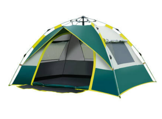 Camping Tents - Double Layer 6-Person Tent with Mesh Windows & Carry Bag