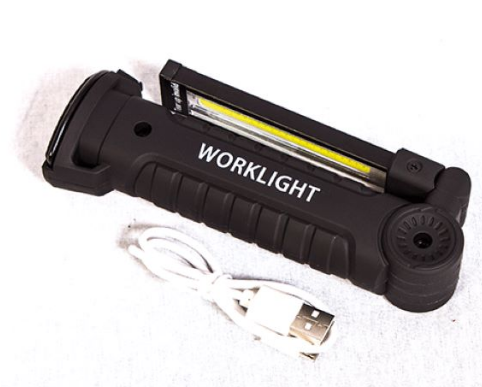 LinkStyle USB Rechargeable LED Work Light Magnetic COB Portable Work Lights, COB + LED Rechargeable Magnetic Torch Flexible Inspection Lamp Cordless Work Light