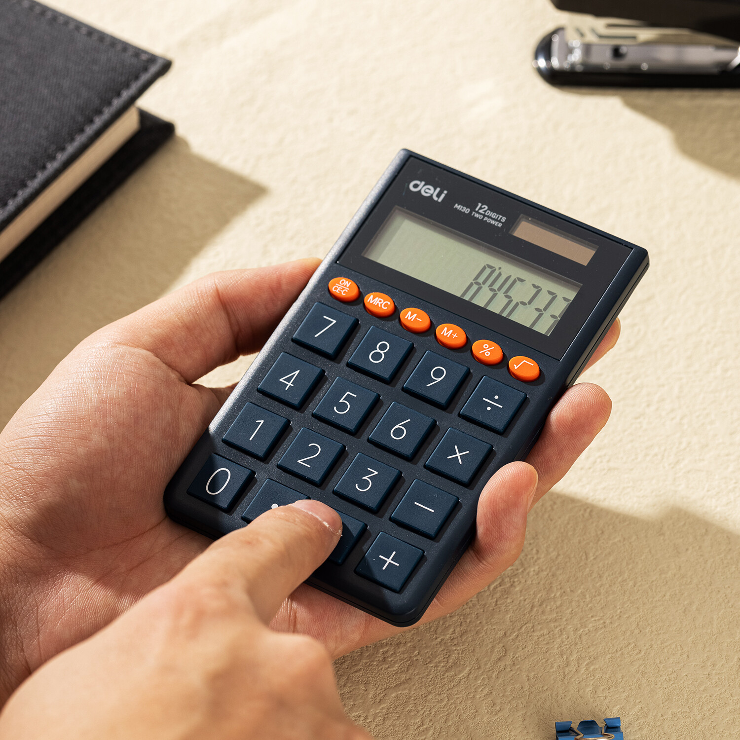 DELI Big View Powerful Pocket Calculator EM130