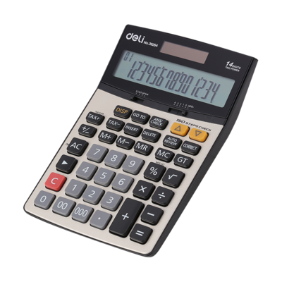 DELI e39264 Taxmaster Pro Calculator | 14-Digit Display, Tax & Check Functions
