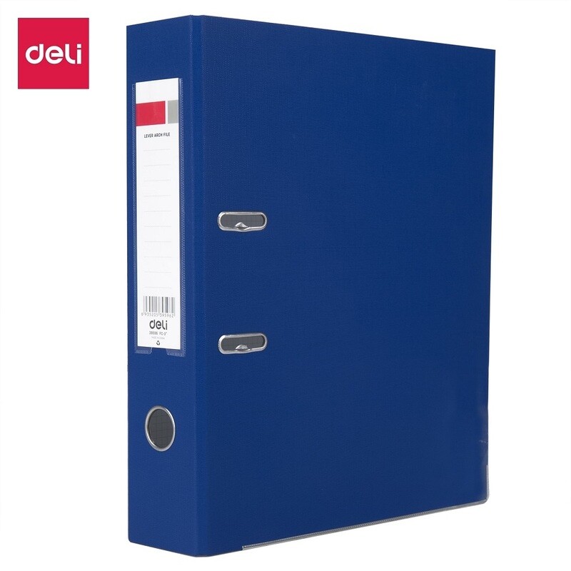 DELI StoreMax Box File | A4, Blue, Secure Lever Arch (39596FC)