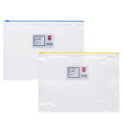 DELI E5526 Durable A4 Zip File for Documents