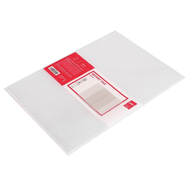DELI L-Shape Folders | A4, Clear, Secure Filing (F00212) 10pcs pack