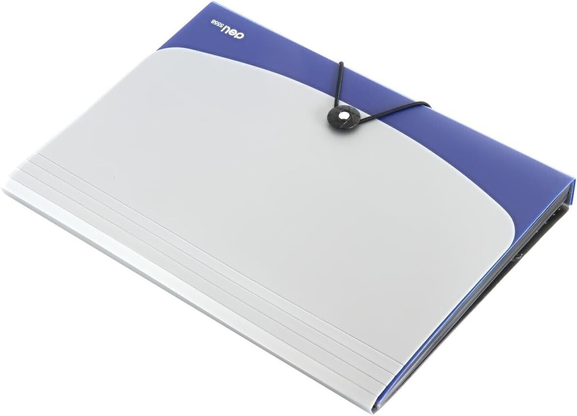 Deli E5558 A4 13 Pockets Expanding File with Elastic Closure, Assorted