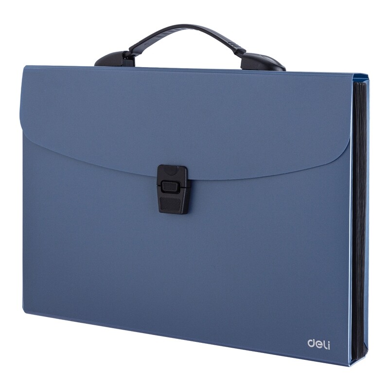 DELI CarryAll Expanding File | A4, 13 Pockets, With Handle (E5557)
