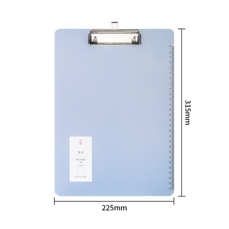 DELI Measure &amp; Clip Clipboard | A4, Translucent, Built-in Ruler (72605)
