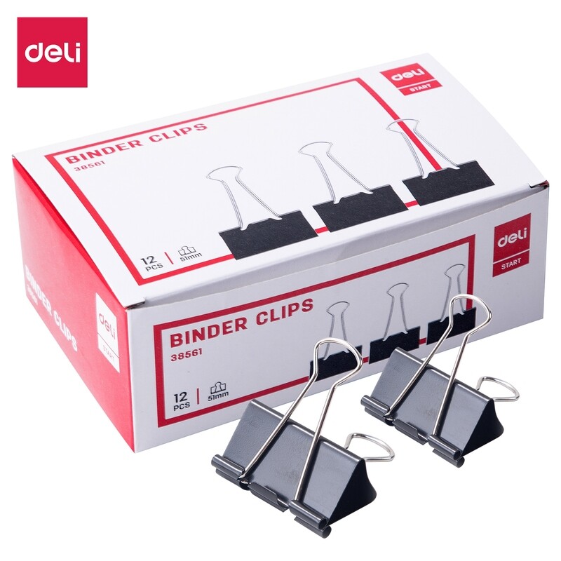 DELI  Extra Large Paper Clips: Tame Big Stacks Securely (51mm) #E38561