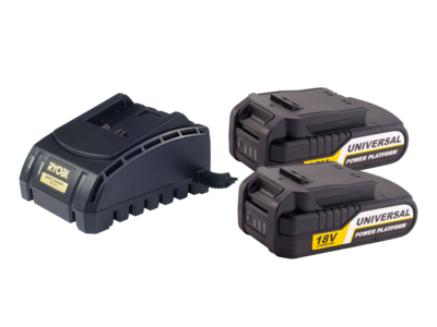 Ryobi 18V Batteries and Charger Kit (XB2000 X2, XPP2700)