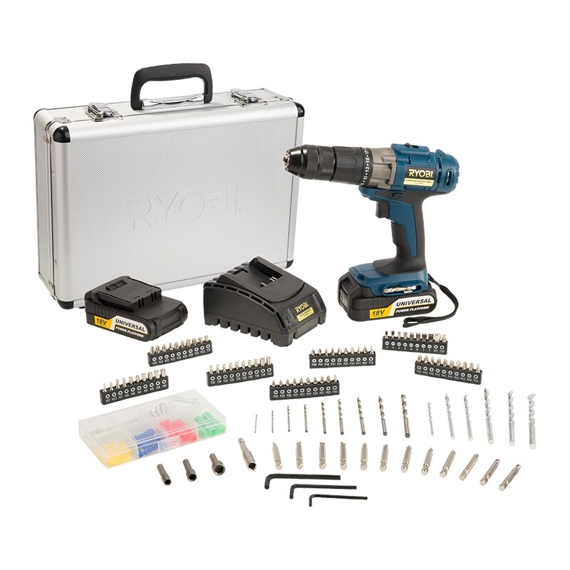 RYOBI XLD-1860k 18v Cordless Impact Drill Kit