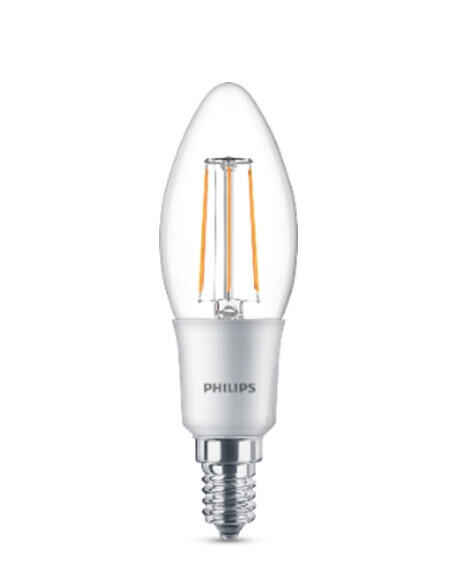 Philips Dimmable LED Screw Candle Bulb 4.5W (Clear, Warm White)