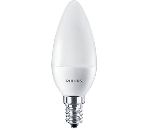 Philips 6.5W E14 Dimmable LED Candle Bulb (Frosted, Cool White)